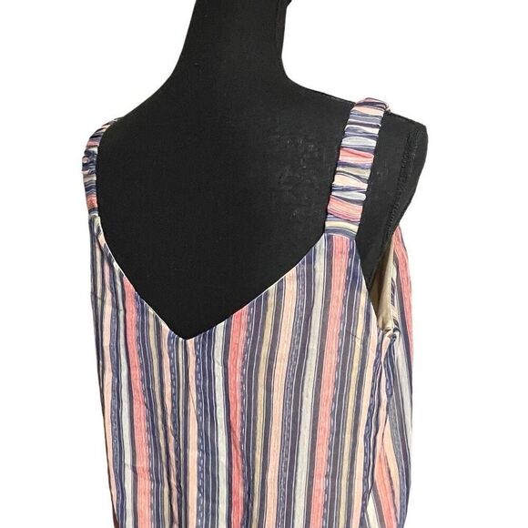 Nine Britton Levie Muted Stripe Puff Strap Tank N0256 - Picture 3 of 8